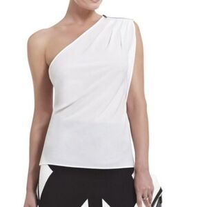 BCBGMAXAZRIA carli one shoulder zip accent top